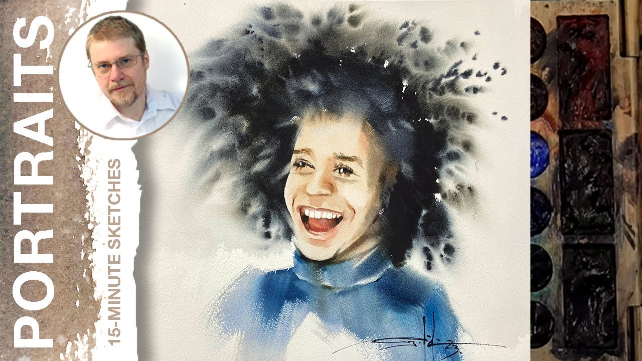 #231 Uplifting Smile (Watercolor Portrait Demo)