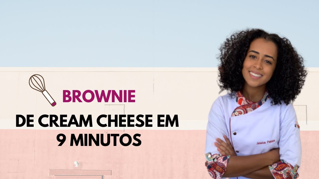 Brownie de cream cheese em 9 minutos