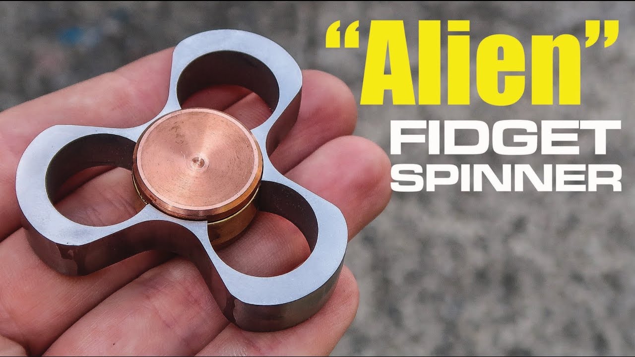 ALIEN Fidget Spinner (Titanium, Copper and Brass)