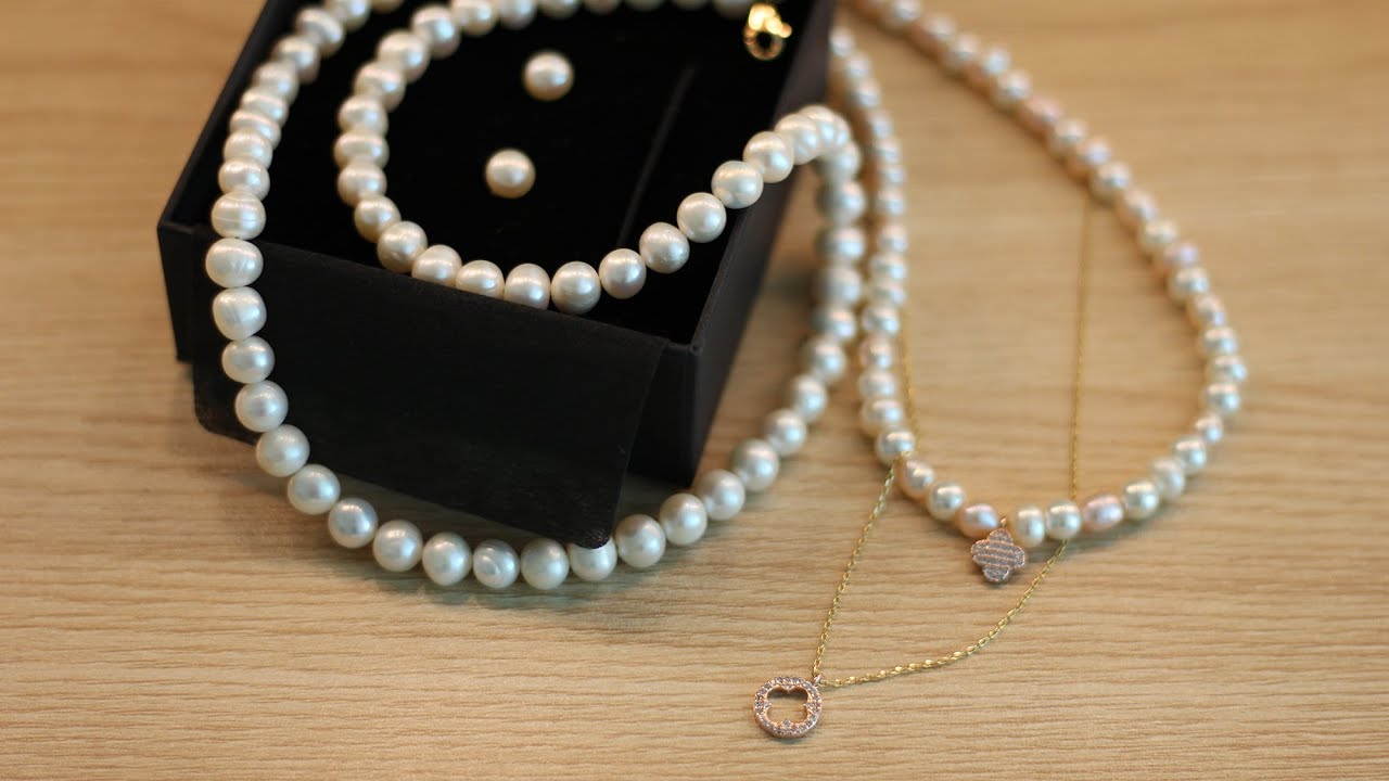 [집순이 일상브이로그] 담수진주 목걸이 만들기 / Pearl necklace