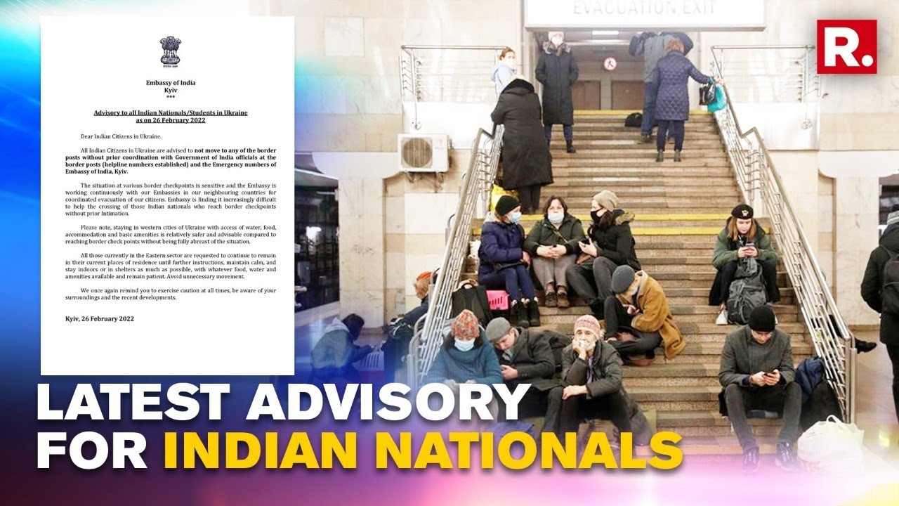 India Issues Advisory For Nationals In Kyiv; 'Avoid Unnecessary Movement Near Border'