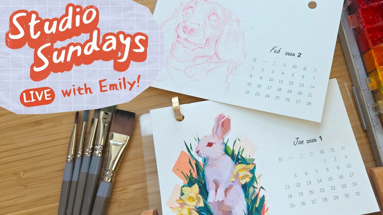 Painting my Dog with Gouache! | Studio Sundays #4