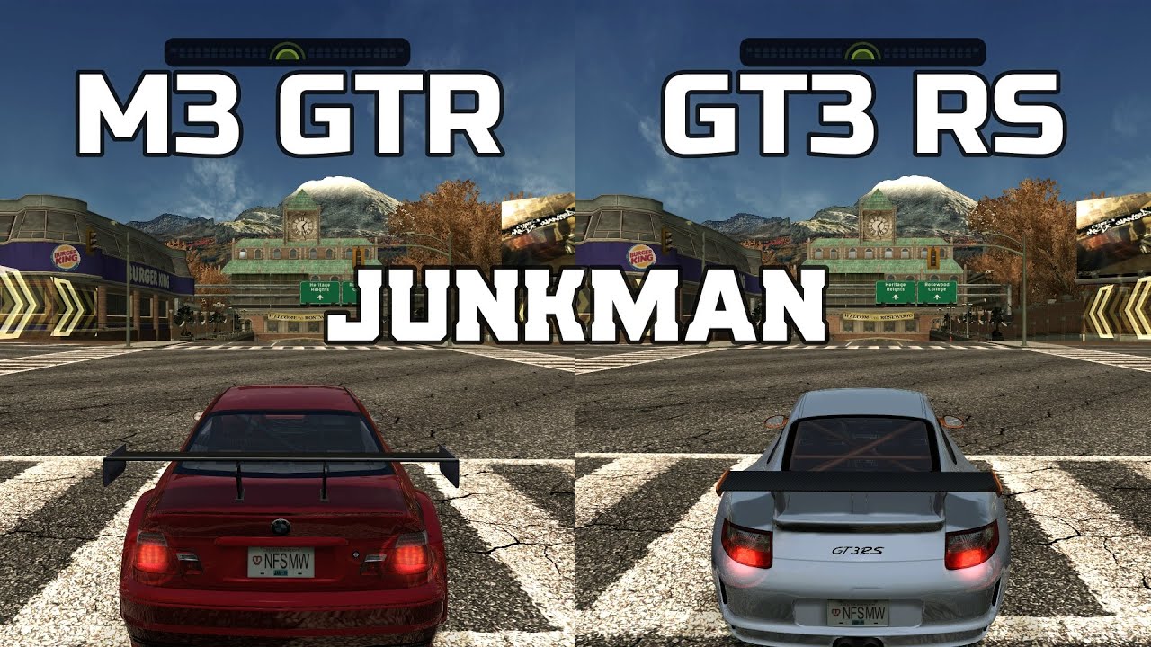 BMW M3 GTR vs Porsche 911 GT3 RS - NFS MW Redux V3 - WHICH IS FASTEST ?