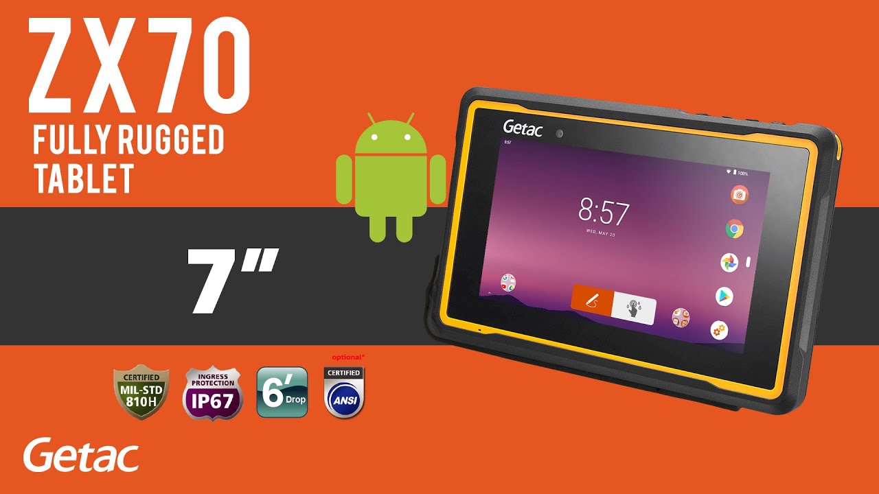 GETAC ZX70   7&rdquo; fully rugged Android&trade;
