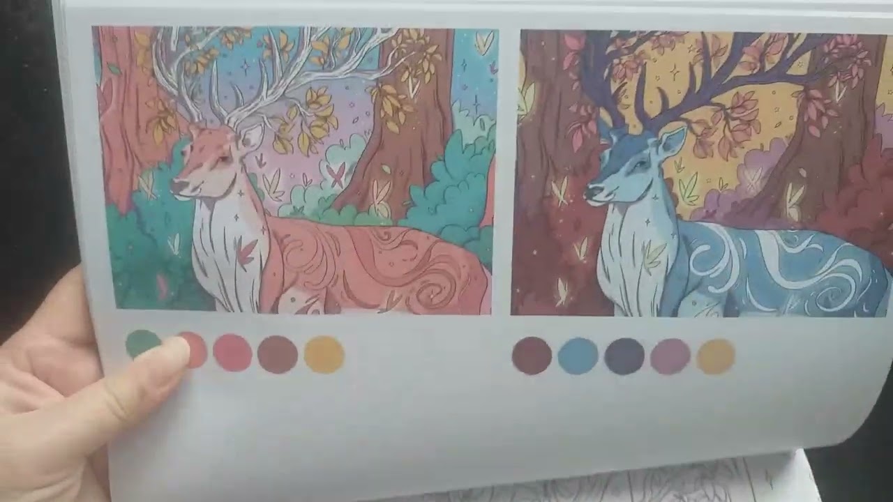 Magie Inspiration coloring book by Celia Beauduc flip through Art Therapie