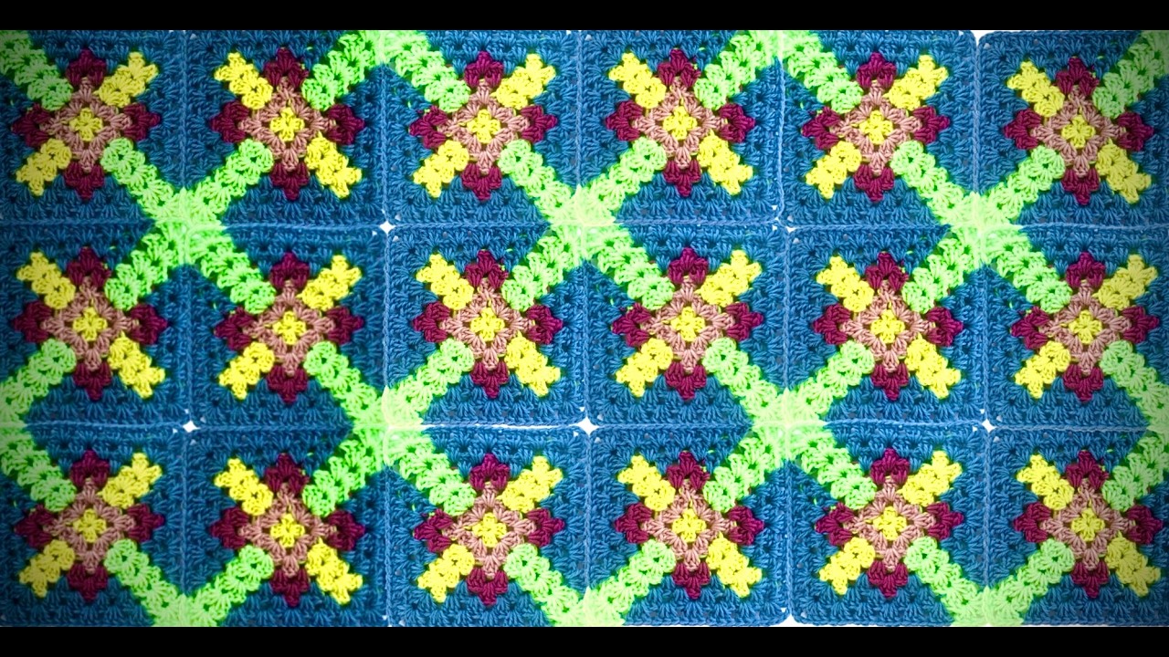 Grannymuster Grafik  7 Runden - Decke& Flächen#häkeln #petraperle #grannysquare #granny#crochet#diy