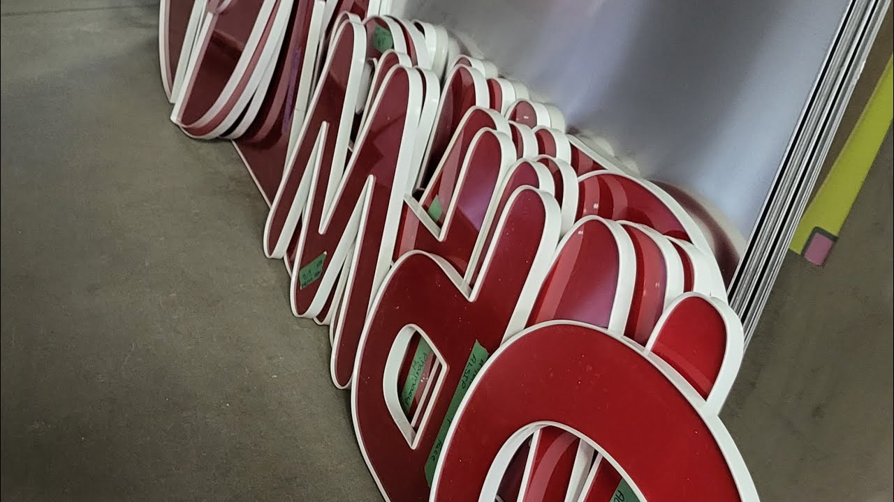 DIY trim cap acrylic letter sign faces without magnets #shorts