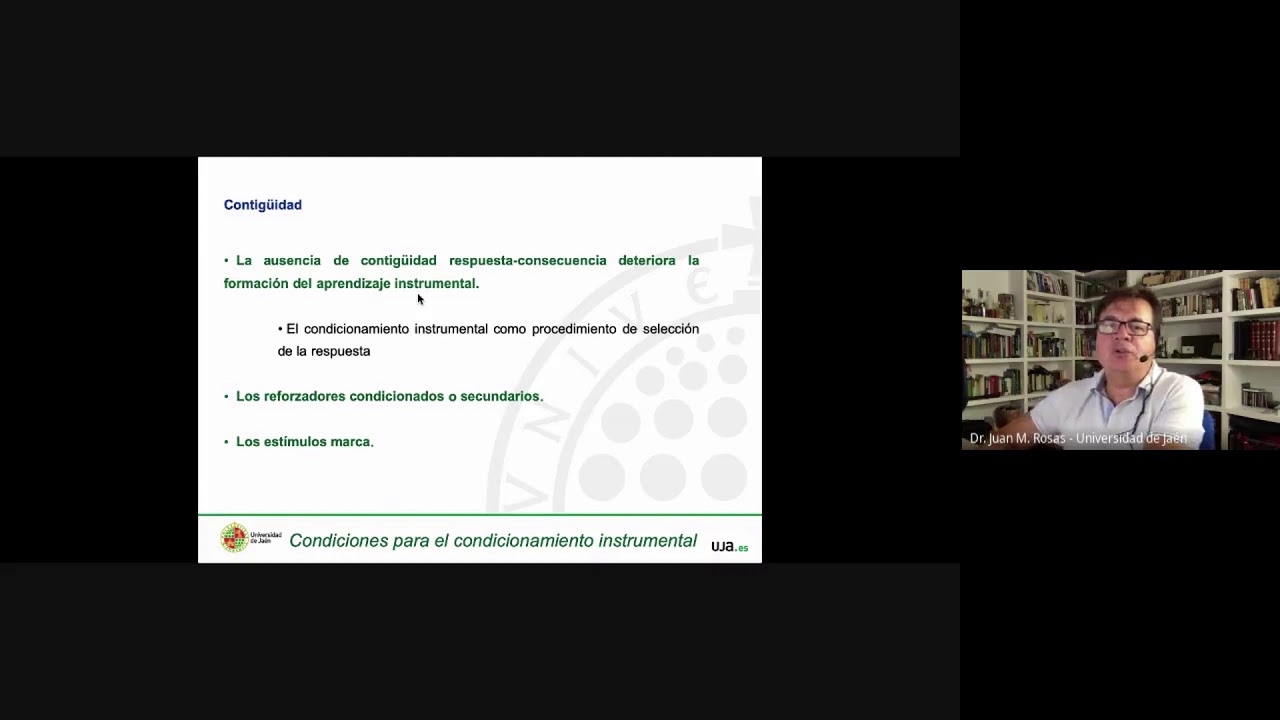 18 Condiciones para el condicionamiento instrumental