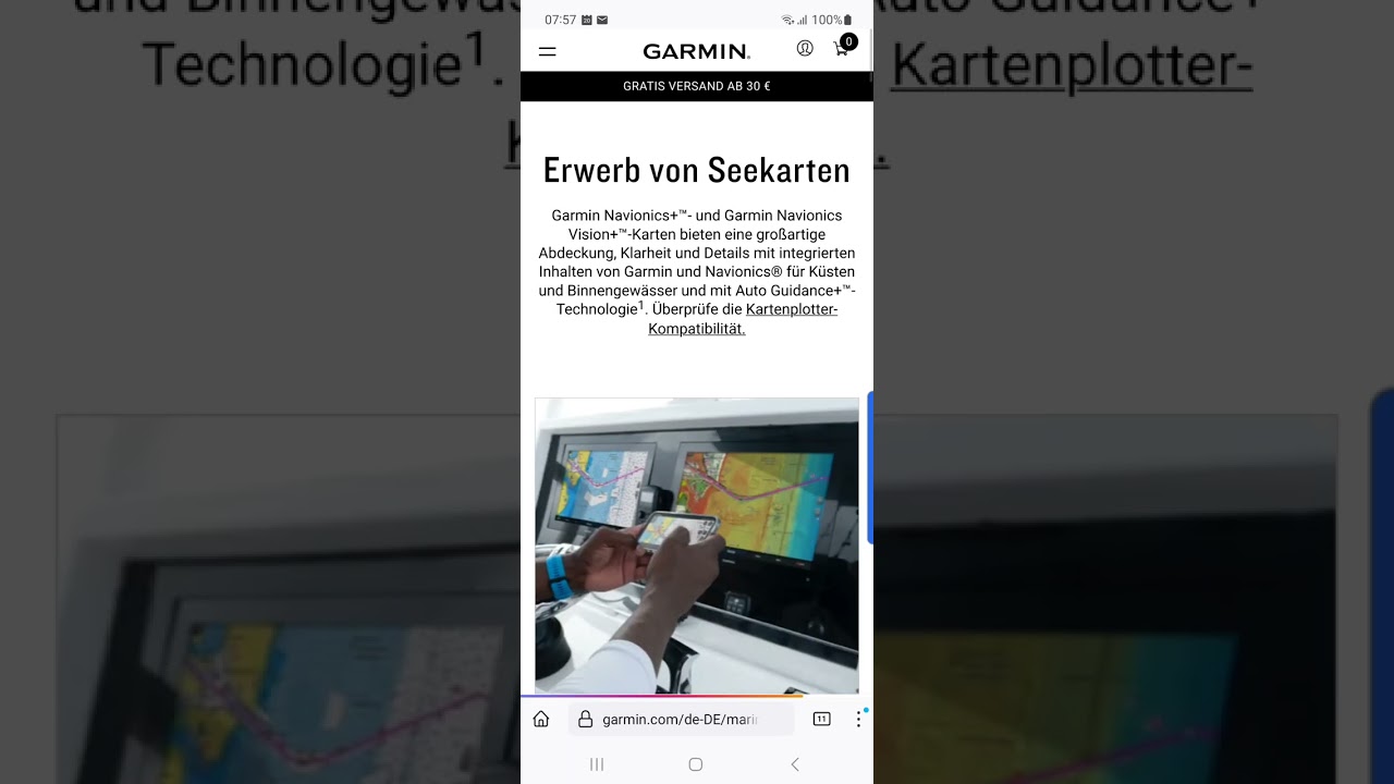 Garmin Quatix 7 Seekarten vorinstalliert?