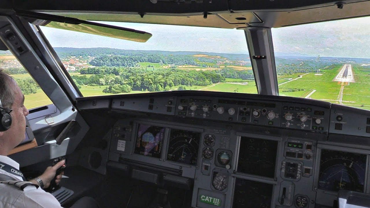 Cobalt Air Airbus A319 Cockpit Landing at Zurich | Cockpit View & ATC Audio