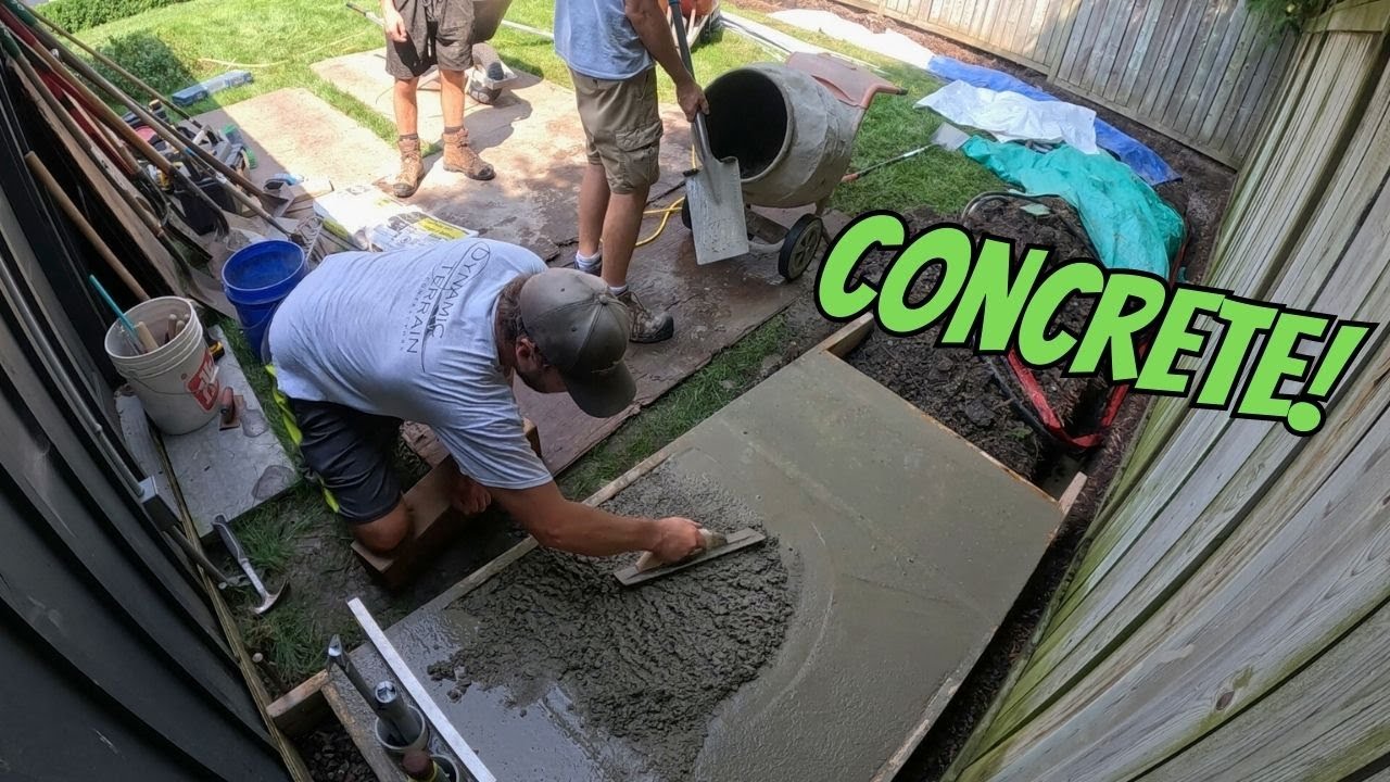 Pouring a small concrete pad for a generator!