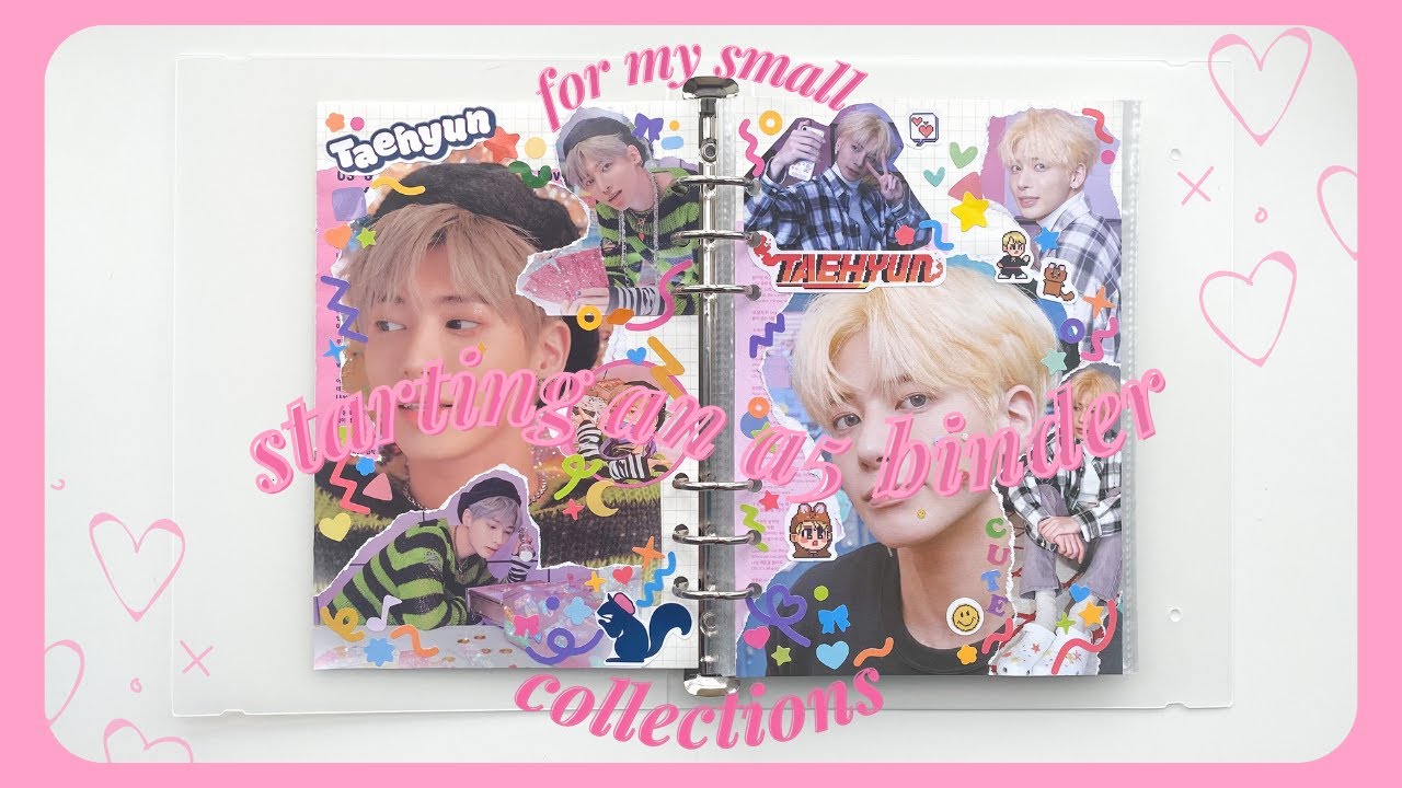 ✰ SETTING UP MY FIRST A5 KPOP PHOTOCARD BINDER ✰ txt, seventeen & justb collections !!