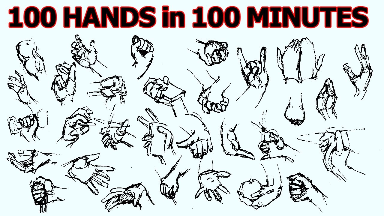 Draw Along: 100 Hands Challenge