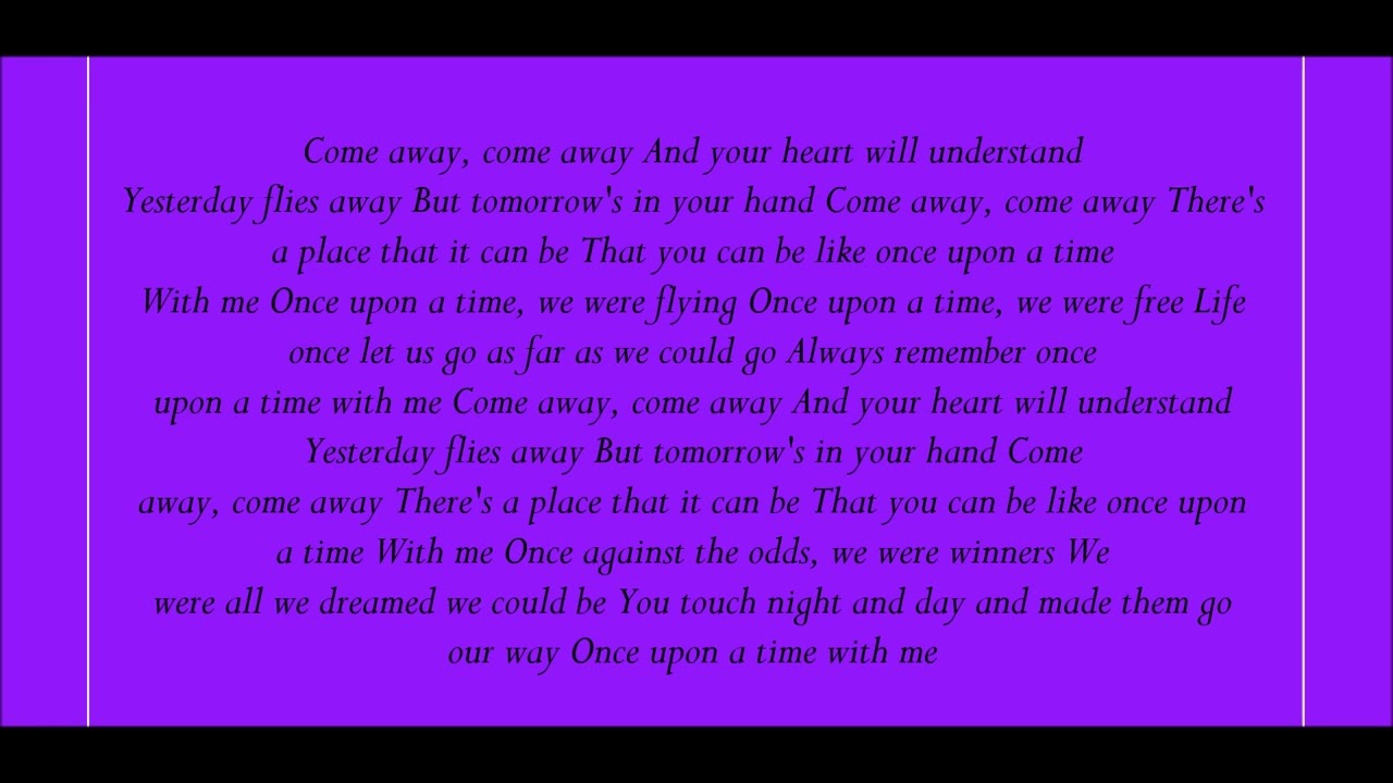 Once Upon A Forest, Once Upon A Time With Me Lyrics