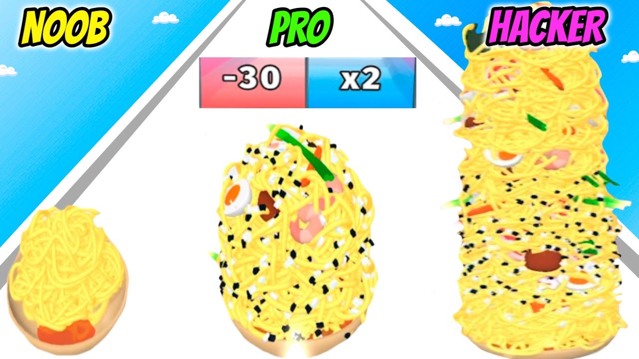 Ramen Run 3D - NOOB vs PRO vs HACKER