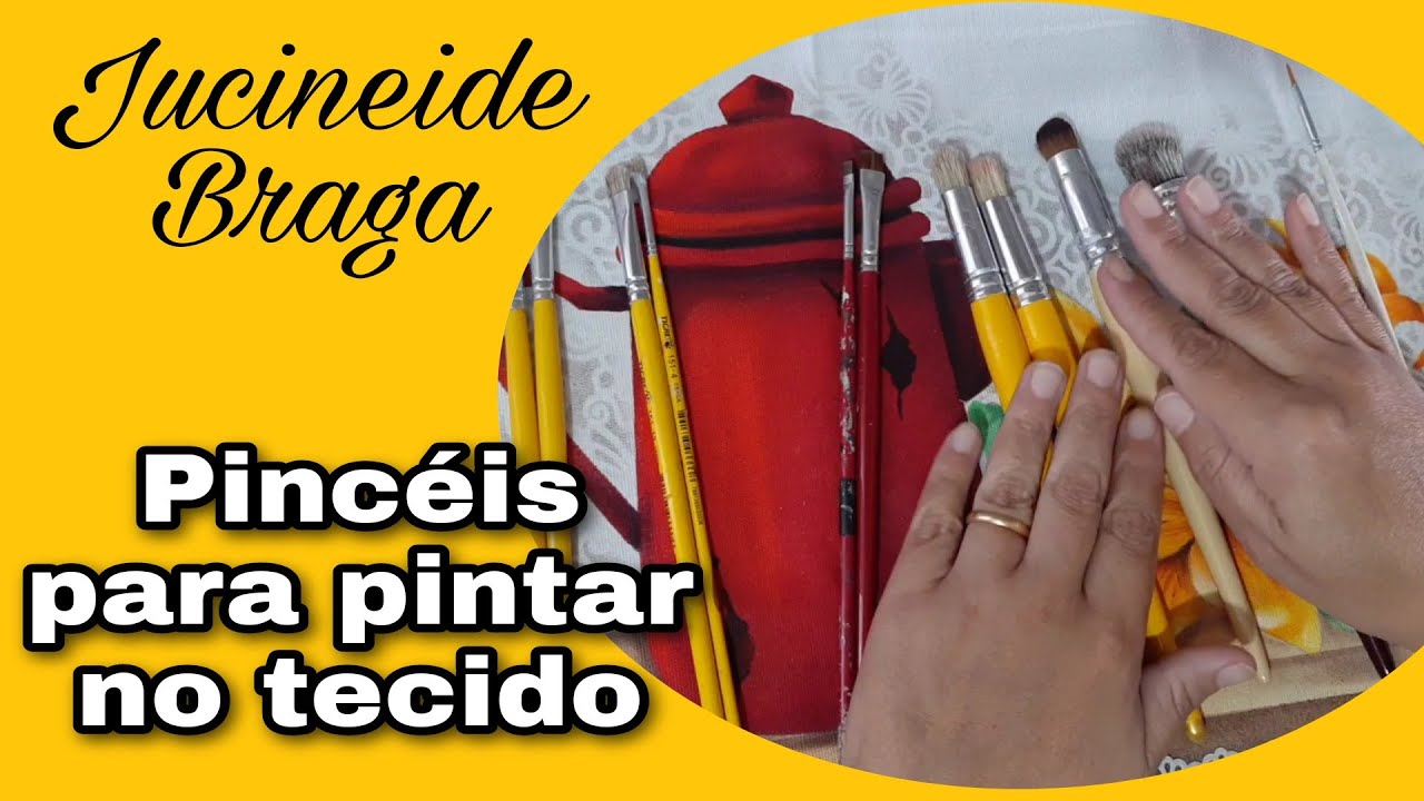 Pincel para pintura no tecido condor e tigre -  material para pintar no tecido