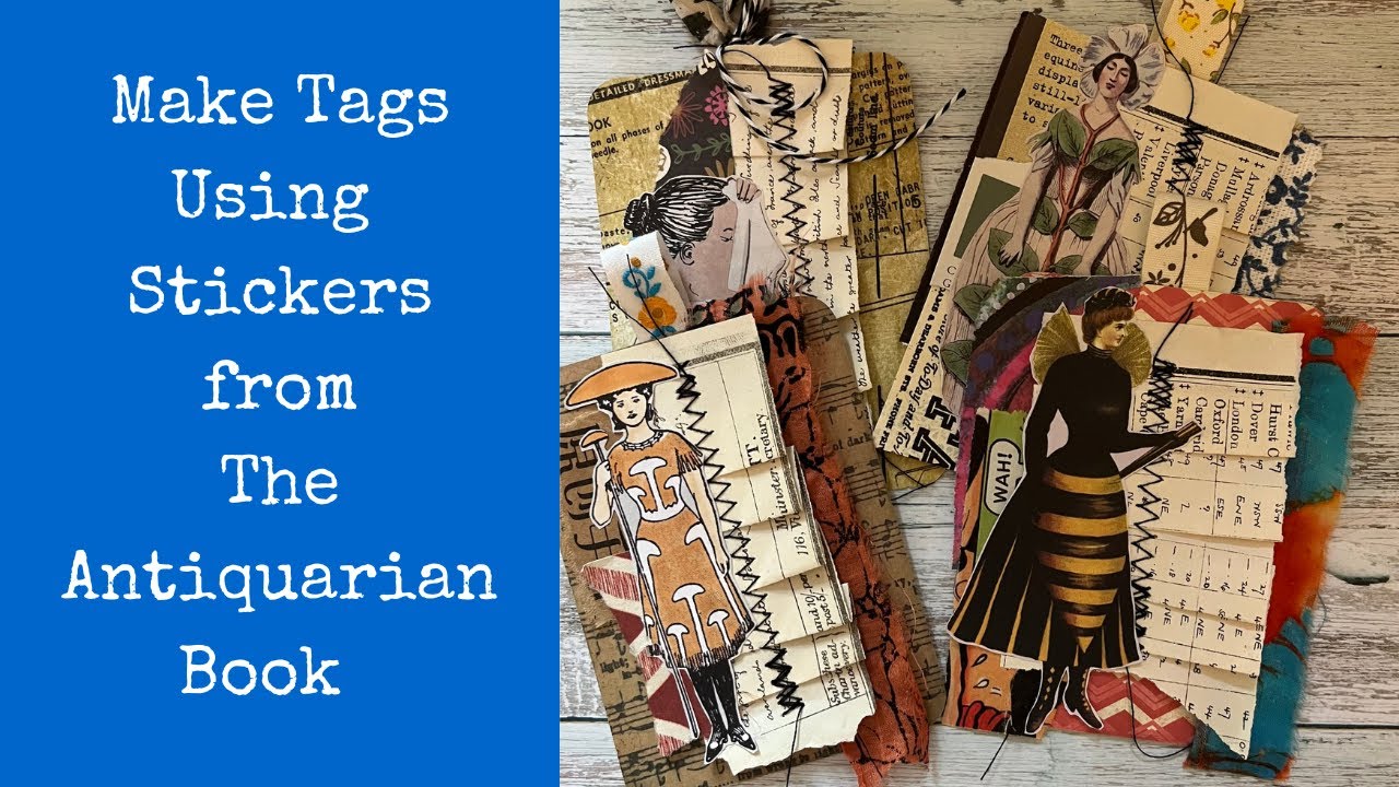 Make Tags Using Stickers From The Antiquarian Book | Step by Step Tutorial | Super Easy