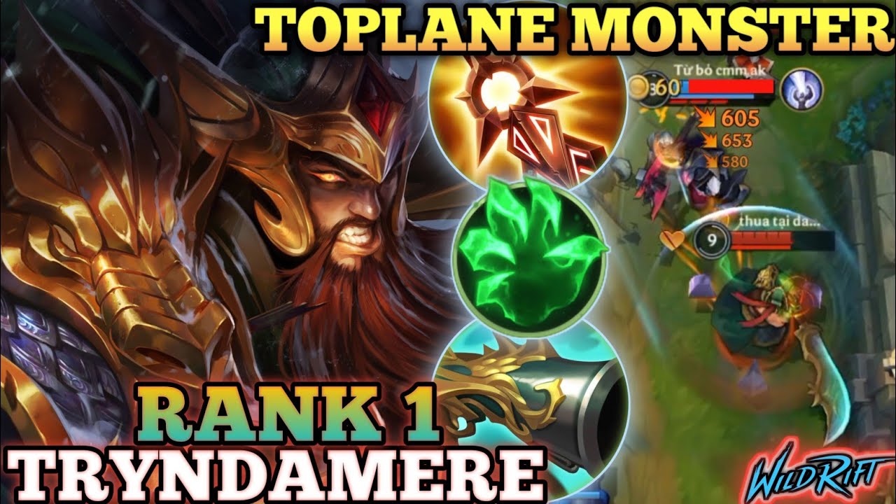 TRYNDAMERE OP 100% ATK. SPEED! UNSTOPPABLE - TOP 1 GLOBAL TRYNDAMERE BY Thua tại da xua - WILD RIFT