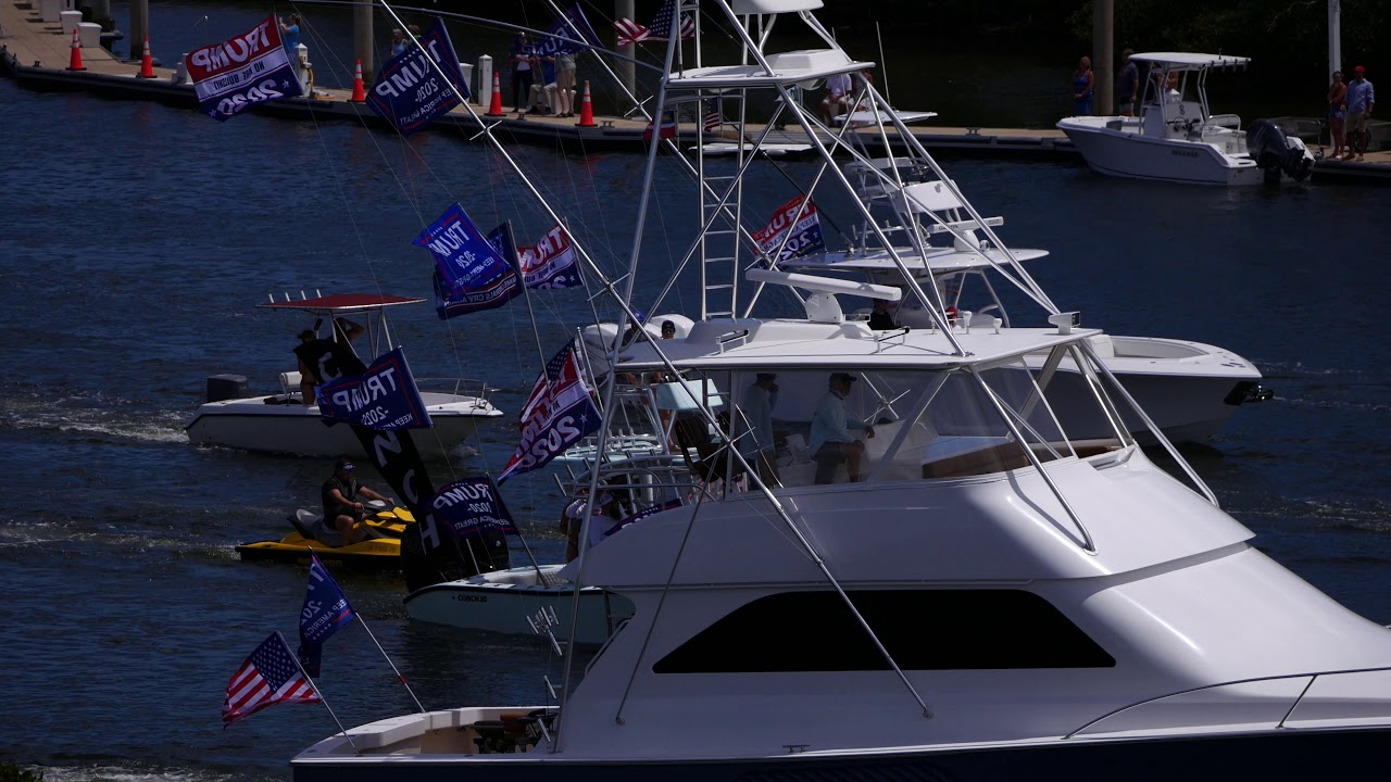 Trump Boat Parade/Trumptilla Close up footage