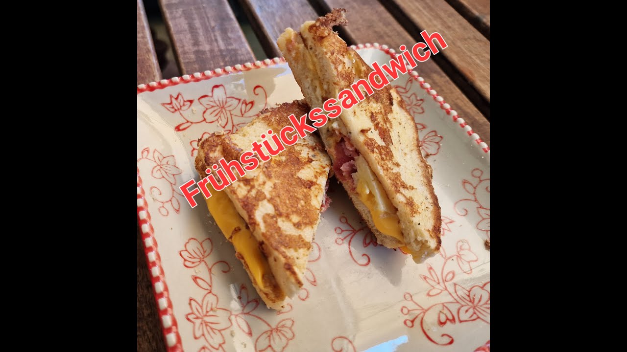 Frühstückssandwich Bacon und Cheese von der Plancha -French Toast mal anders