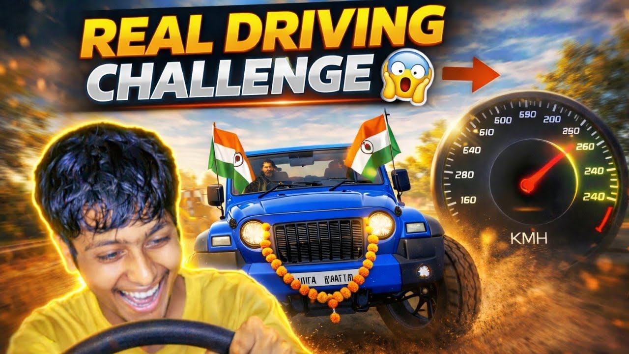 REAL Driving Challenge 😱 200+ KMH Speed Test | Blue Jeep Offroad Reaction