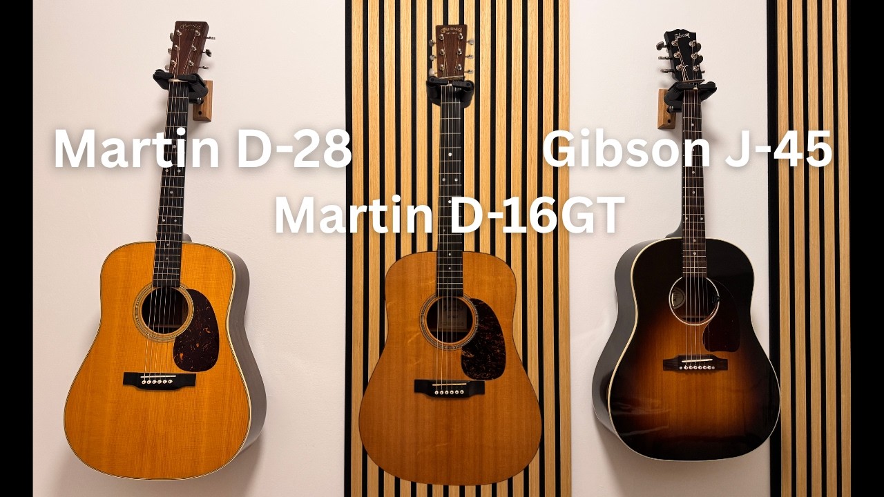 Gibson J-45 vs Martin D-28 vs D-16GT