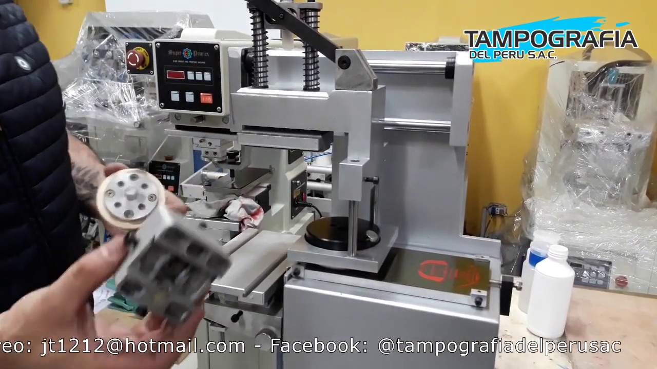 Máquina Tampográfica Manual Tintero Cerrado