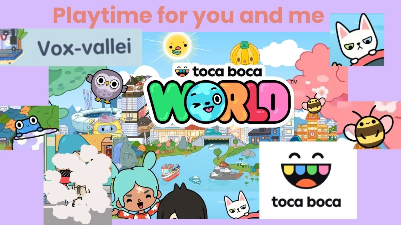 TOCA BOCA playtime in VOX-VALLEI, no voice, only music screen recording