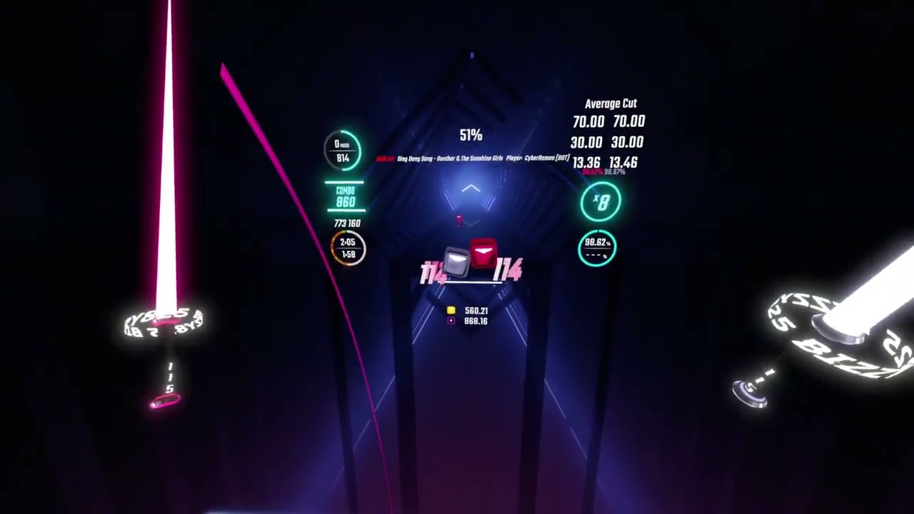 [Beat Saber AI] Ding Dong Song - 98.61% FC - 557.06pp
