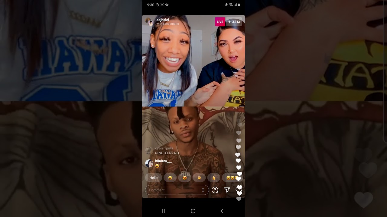 SaedeMario Goes Live With dejhalei Things Get Heated Up ( Must Watch)
