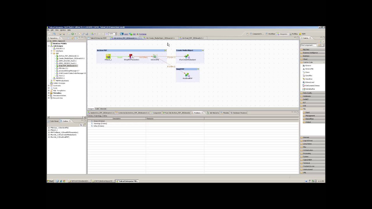 Archive PDF from Oracle JD Edwards using Talend