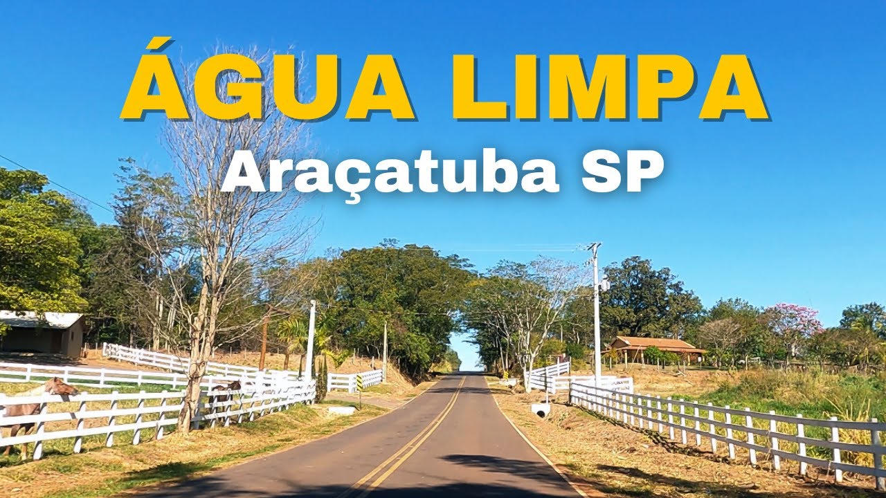 [4K] Dirigindo da Zona Urbana de Araçatuba até o Bairro Rural Água Limpa | Interior de SP