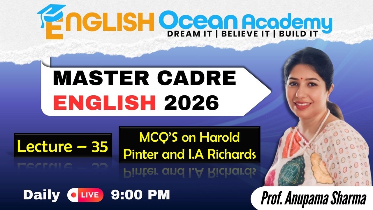 Master Cadre English Preparation | MCQ Lecture 35 | English Ocean Academy #englishbyanupamamam