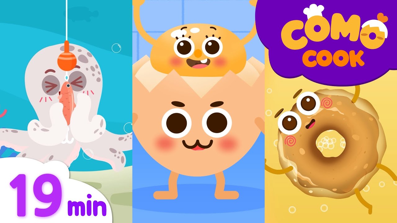 Kids animation | How to make Lunch box + More episodes 19min | Como Cook