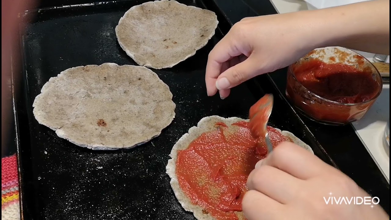 Super easy 3 ingredient buckwheat pizza crust