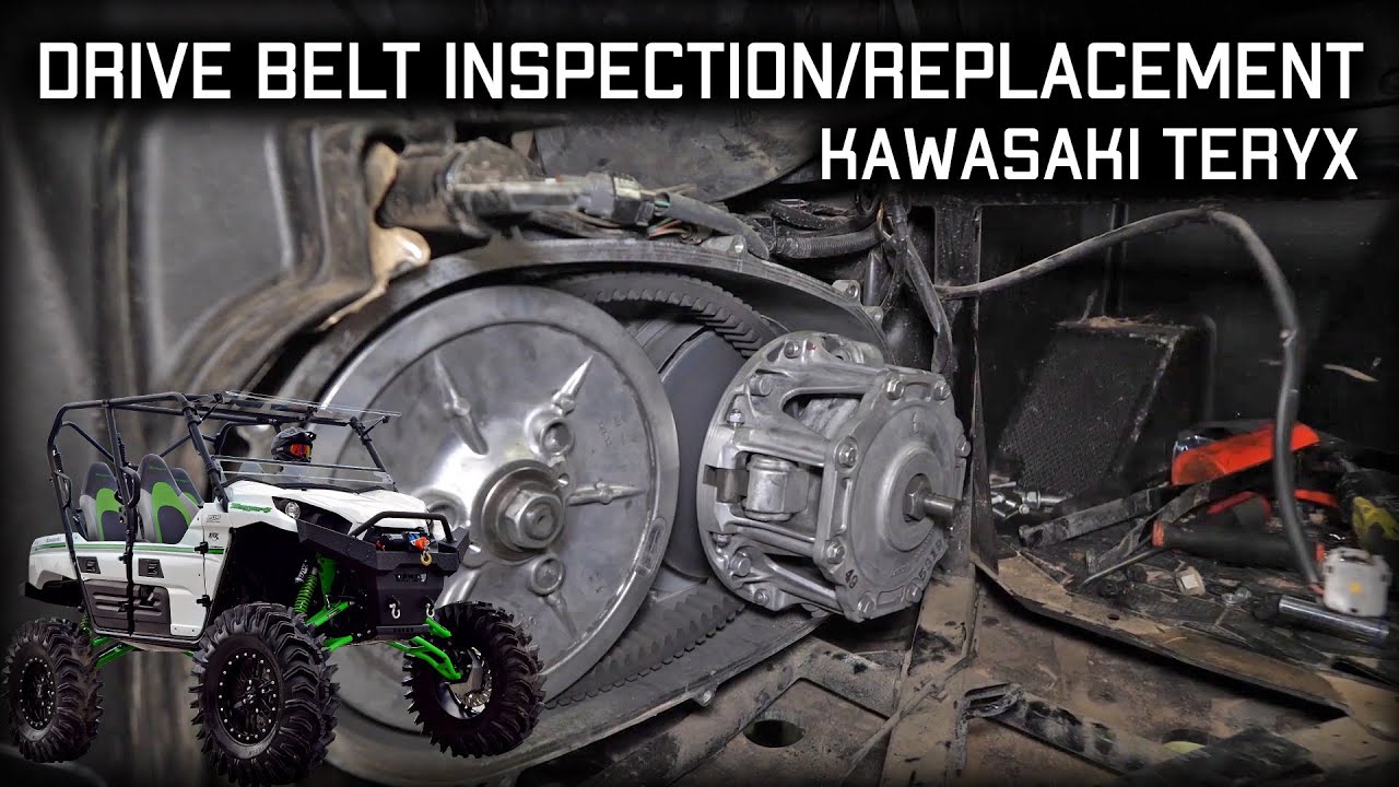 How to change/replace/inspect drive belt on Kawasaki Teryx | Maintenance Matters | SuperATV