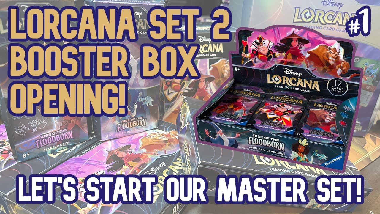 Disney Lorcana Booster Box Opening! Rise of the Floodborn! Let's Start Our Master Set!