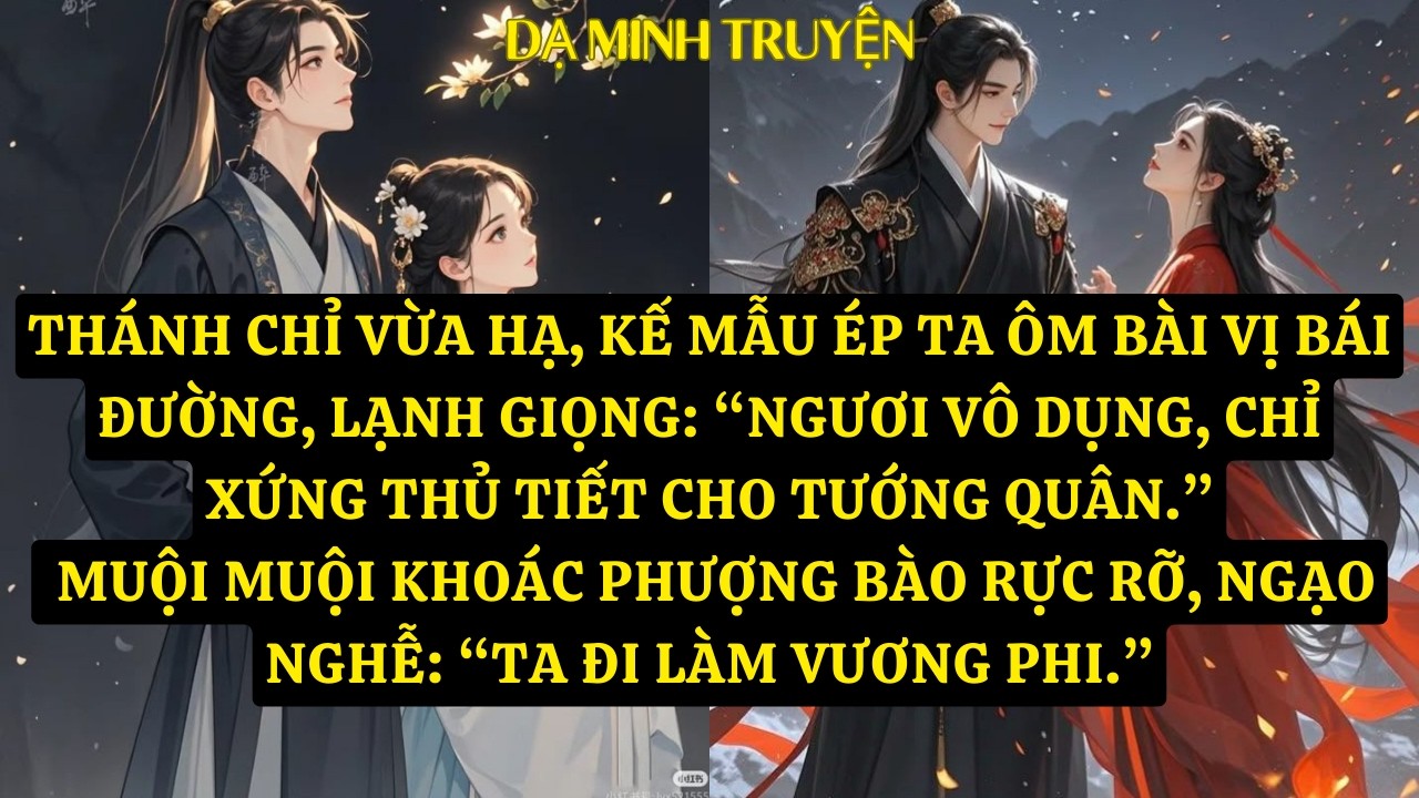 TRUYỆN:THÁNH CHỈ VỪA HẠ, KẾ MẪU ÉP TA ÔM BÀI VỊ BÁI ĐƯỜNG, LẠNH GIỌNG: “NGƯƠI VÔ DỤNG, CHỈ DM170