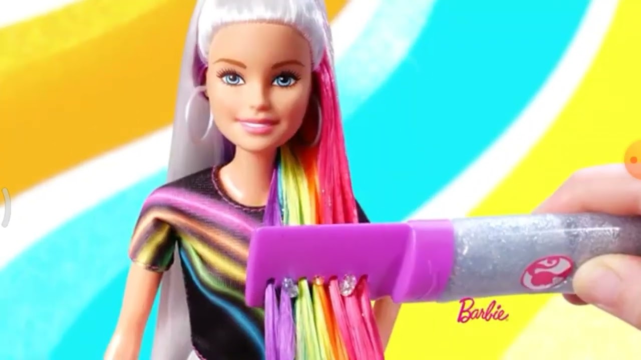 Barbie rainbow sparkle hair commercial (2019)