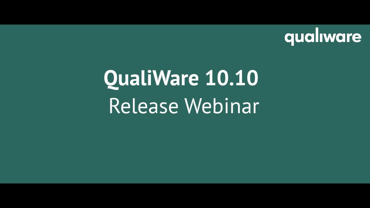 Release webinar QualiWare10.10