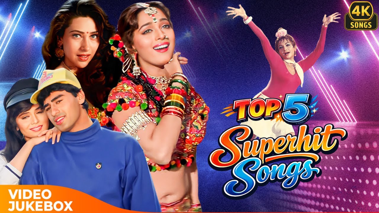 Top 5 Superhit Bollywood 4K Songs | Video Jukebox 🎶✨ | 70s–90s Evergreen Hits | Hindi Songs