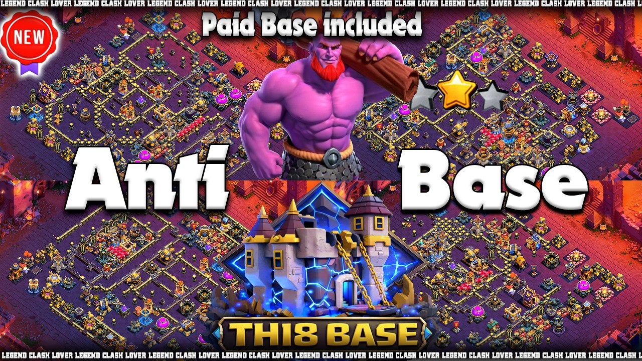 ANTI THROWER TH18 INSANE BASE LINK | AFTER UPDATE TH18 BEST WAR BASE & CWL BASE WITH COPY LINK