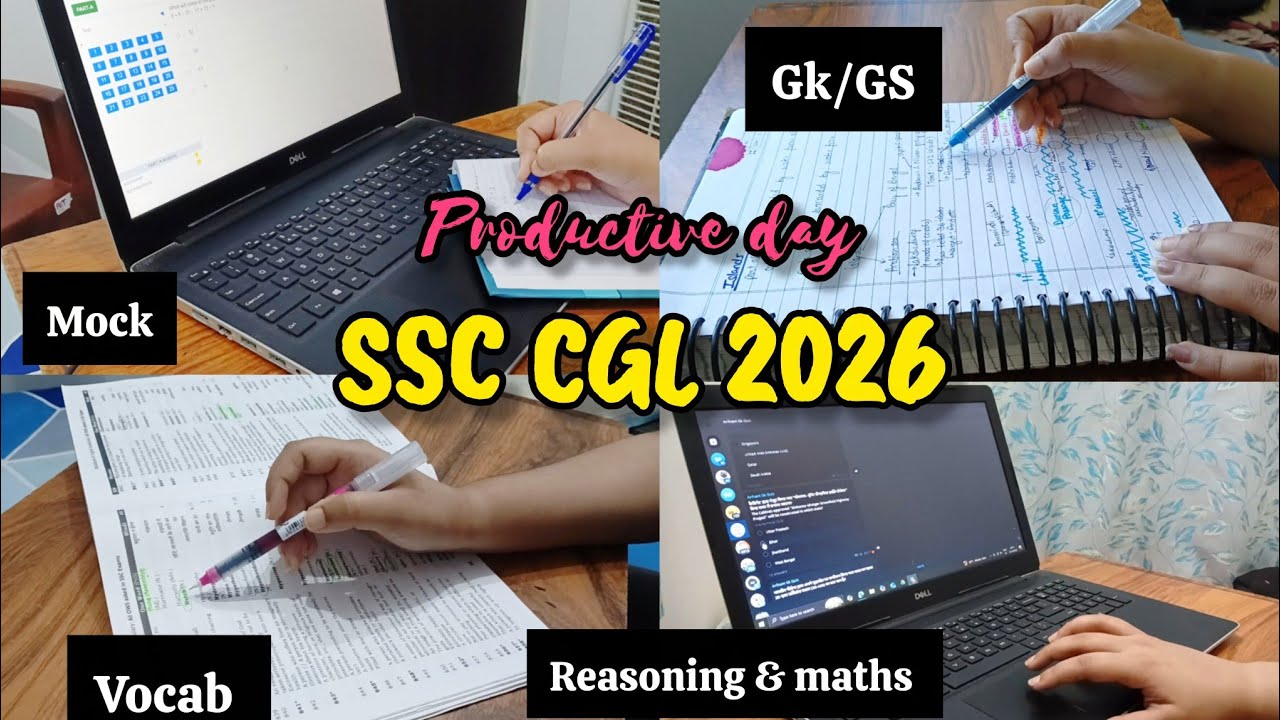 SSC CGL 2026 | Productive day routine | Study vlog #ssccgl2026 #ssc #ssccgl #sscchsl #sscgd #sscmts 