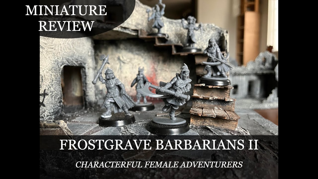 Mini Review - Frostgrave Barbarians 2 - Female Warrior Miniatures for Mordheim, Forbidden Psalm, DND