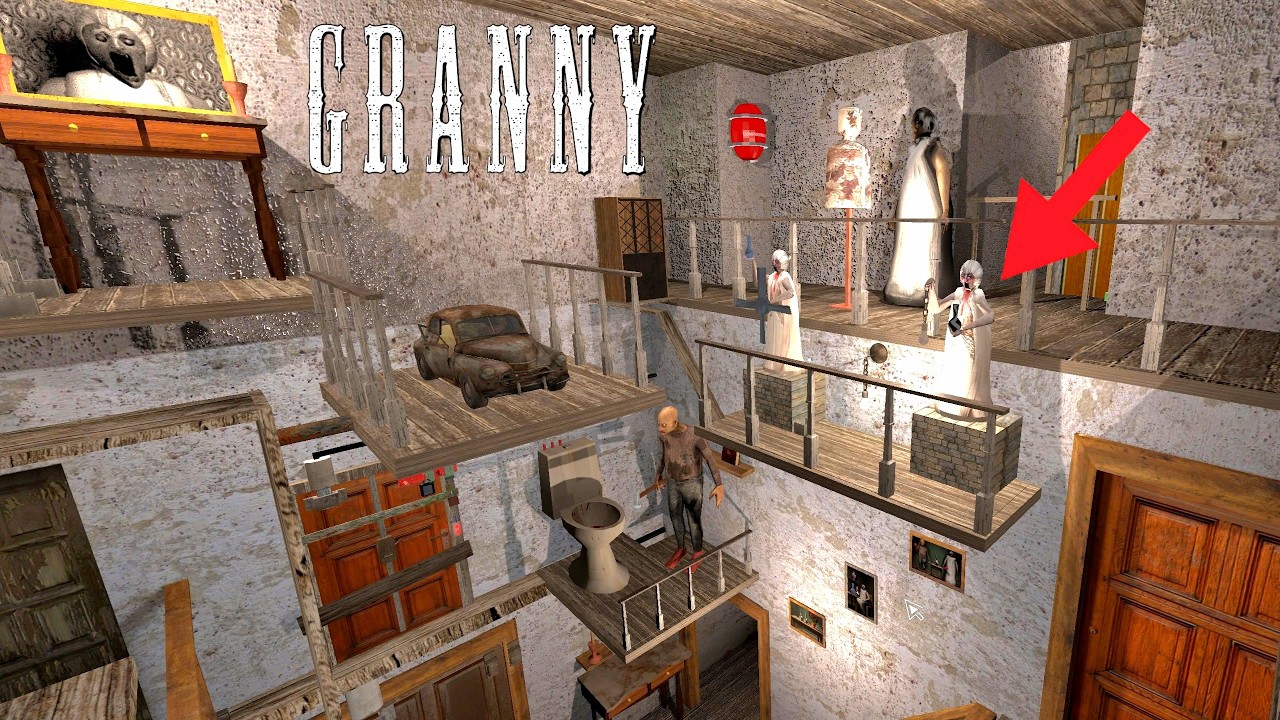 Granny Recaptured (PC) - The Ultimate Custom Map 5 With NEW Scary Slendrina's Mom Statues!