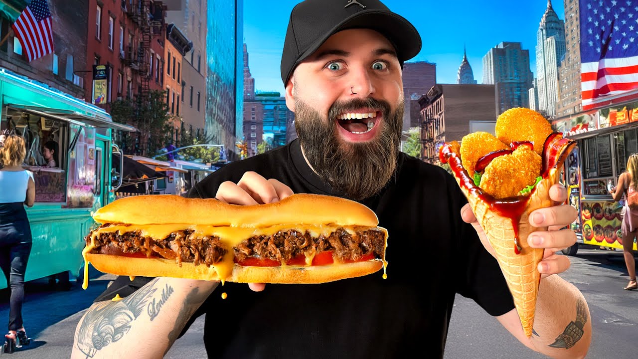 PROVANDO 32 COMIDAS DE RUA DOS ESTADOS UNIDOS QUE VOC&Ecirc; NUNCA VIU