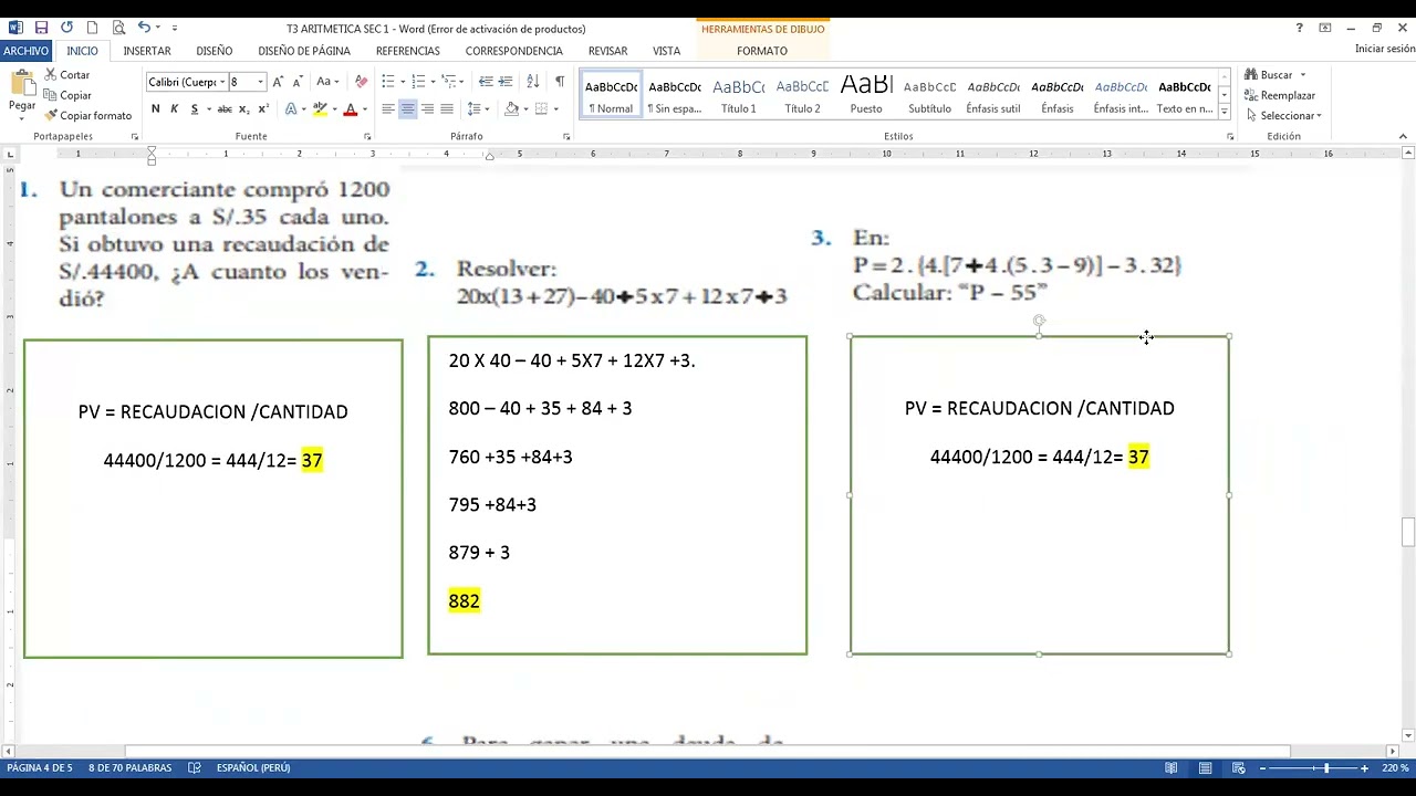 ARITMÉTICA  SEC 1 VACACIONAL 19 01 26
