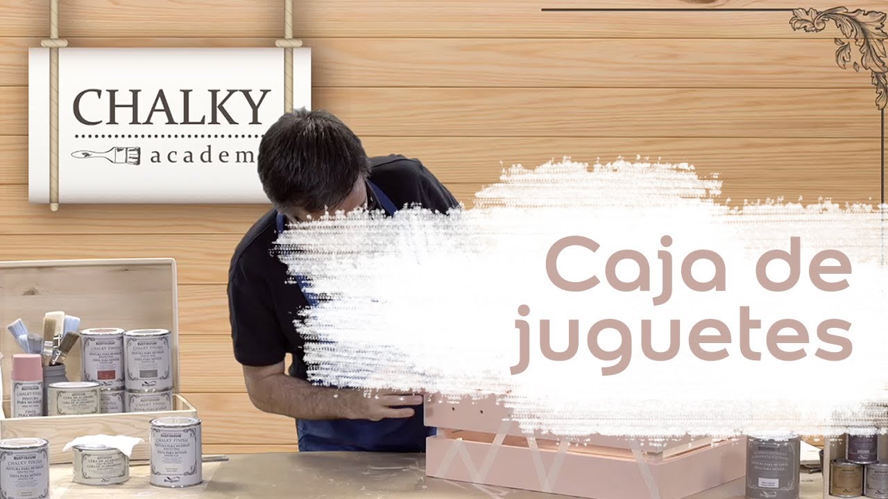 Chalky Academy - Caja Juguetes con Chalky Finish pintura a la tiza