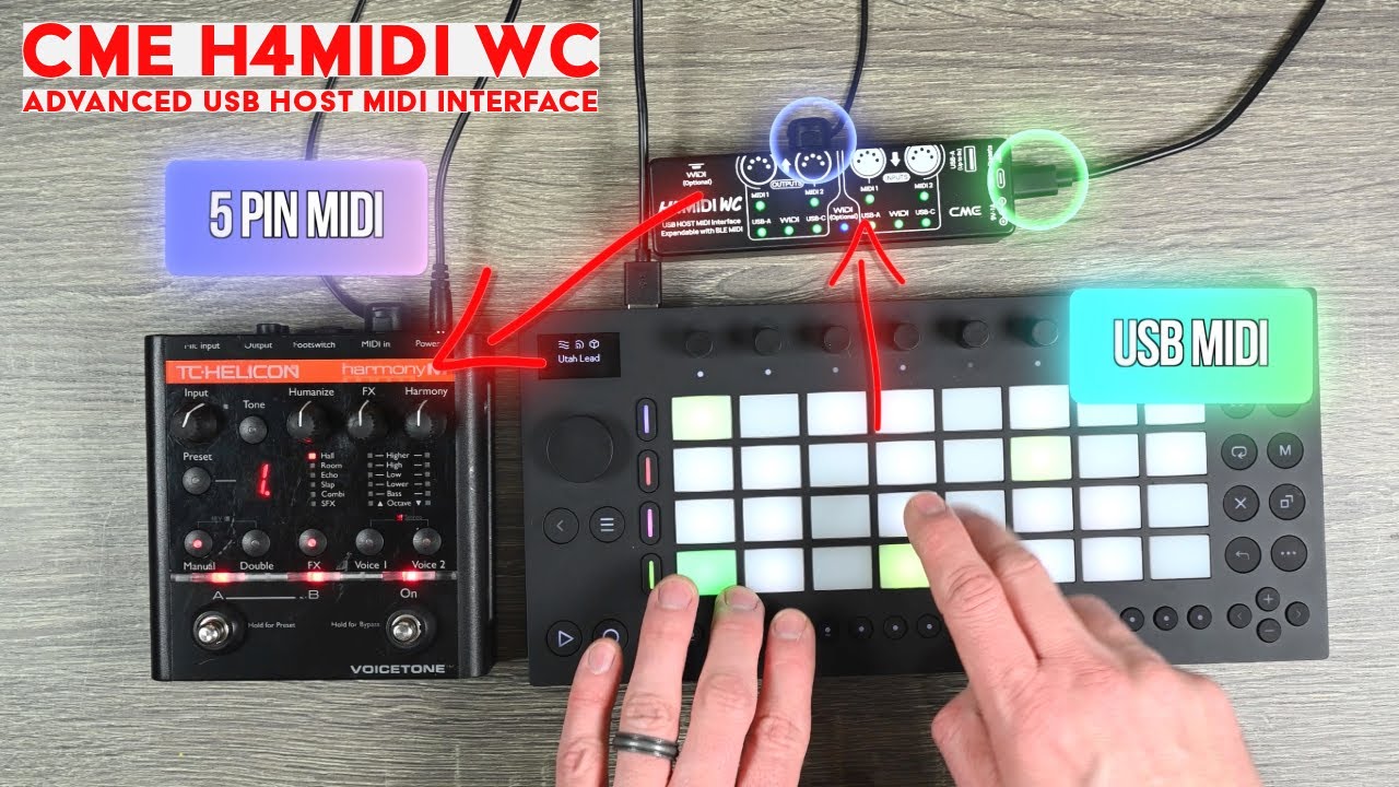 CME H4MIDI WC - Advanced USB Host MIDI Interface with optional Bluetooth MIDI