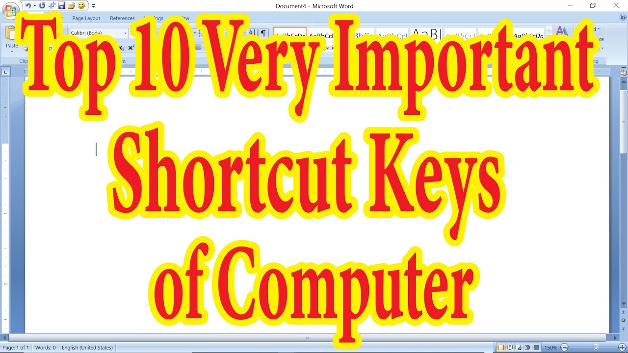 Computer shortcut keys in Hindi | Important shortcut keys in computer | shortcut keys of computer
